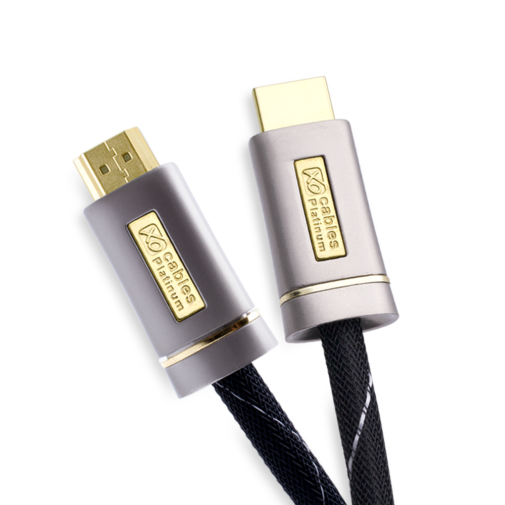 XO Platinum 7m High Speed HDMI Cable (HDMI Type A, HDMI 2.1/2.0b/2.0a/2.0/1.4) - 4K, 3D, UHD, ARC, Full HD, Ultra HD, 2160p, HDR - for PS4, Xbox One, Wii, Sky Q, LCD, LED, UHD, 4k TVs - Black